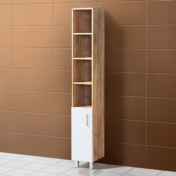 Шкаф для ванной «Акваль Лофт», , 30 см.